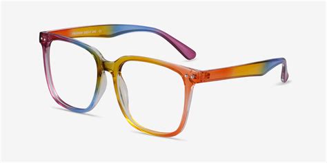 rainbow eyeglass frames.